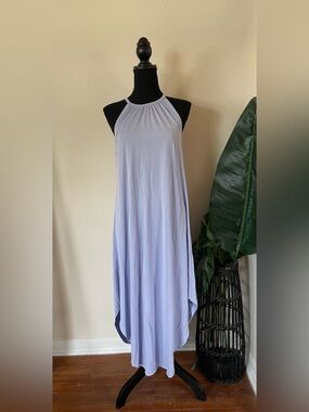 Dry Goods Powder Blue Halter Maxi Dress